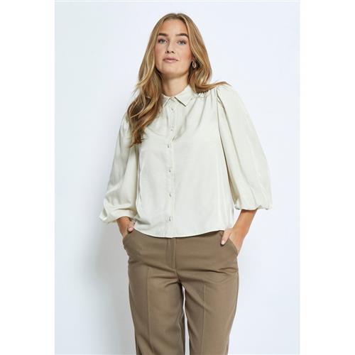 Se Minus Mssherina 3/4 Sleeve Shirt Kvinde Light Birch Kortærmede Skjorter Str 44 - hos Magasin ved Magasin