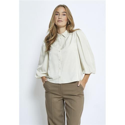 Minus Mssherina 3/4 Sleeve Shirt Kvinde Light Birch Kortærmede Skjorter Str 34 - hos Magasin