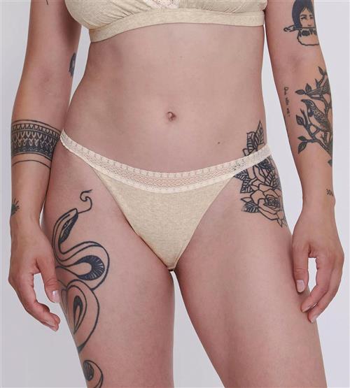 Sloggi Sloggi GO Ribbed R Tanga C2P Brazilian Str XS - Bomuld hos Magasin