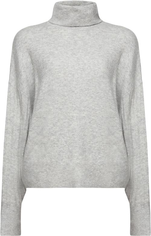 Esprit hi Neck Sweater Kvinde Light Grey 5 Rullekraver Str XS - hos Magasin