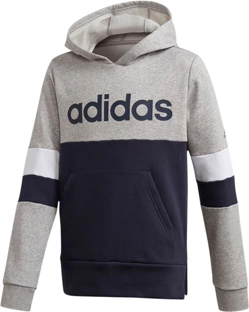 adidas Linear Colourblock Fleece Hættetrøje 128 - Sweatshirts & Hættetrøjer Bomuld hos Magasin