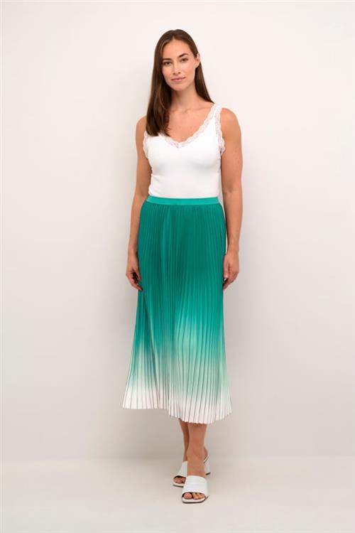 Culture Cuscarlett Ombre Skirt Kvinde Holly Green Midi Nederdele Str XS - hos Magasin