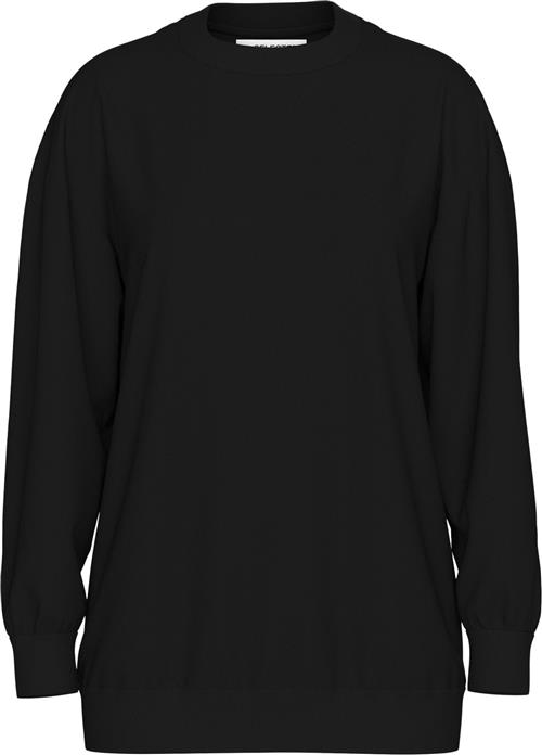 Selected Femme Slfgia Yrsa LS Crew Neck Sweat Noos Kvinde Sort Langærmede Bluser Str S - hos Magasin