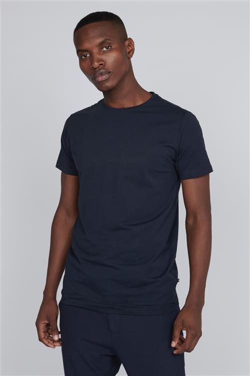 Matinique Jermalink Cotton Stretch Mand Blå Kortærmede T-shirts Str XL - Bomuld hos Magasin