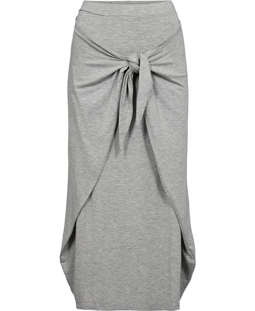 REMAIN Jersey Wrap Skirt Kvinde Glacier Gray Maxi Nederdele Str 42 - hos Magasin