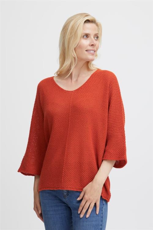 Fransa Fxreta Knit Blouse Kvinde Terra Cotta Sweaters Str L/XL - hos Magasin