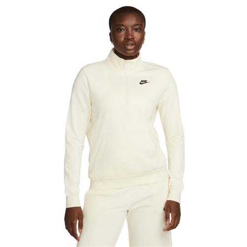 Nike Nike Sportswear Club Fleece WO Kvinde Coconut Milk/black Sweatshirts Str S - Bomuld hos Magasin