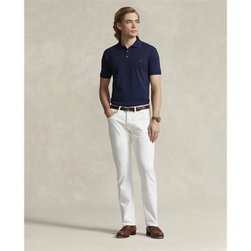 Polo Ralph Lauren Slim Fit Stretch Mesh Polo Mand Blå Kortærmede Poloer Slim Fit Str M - hos Magasin