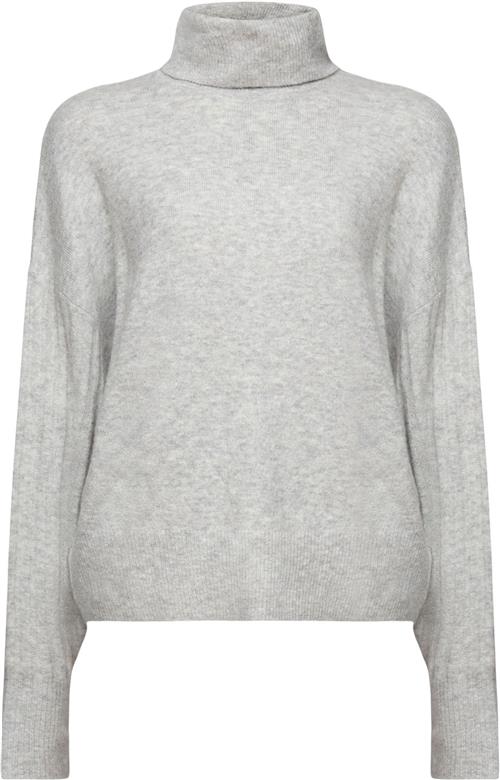 Esprit hi Neck Sweater Kvinde Light Grey 5 Rullekraver Str M - hos Magasin