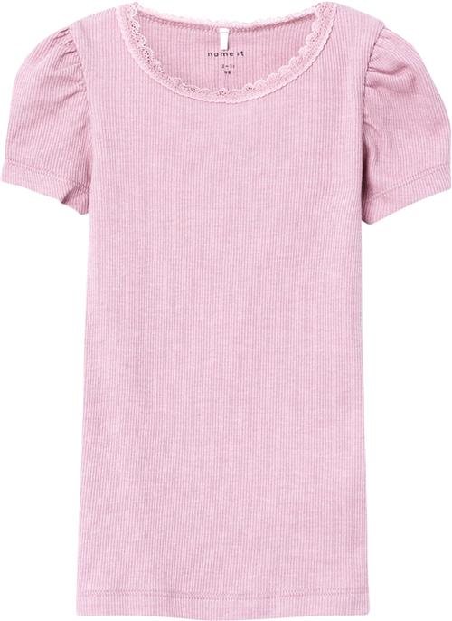 Se Name It Nmfkab SS TOP Noos Str 104 - Parfait Pink Kortærmede T-shirts hos Magasin ved Magasin