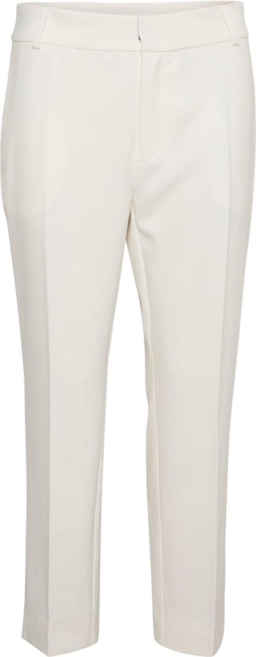 My Essential Wardrobe Yolamw Straight Slit Pant Kvinde Snow White Bukser Med Lige Ben Str 40 - hos Magasin