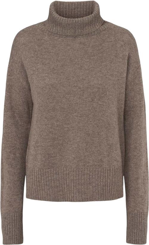 O'TAY Merle Jumper Kvinde Brownstone Rullekraver Str XL - hos Magasin