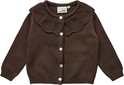 Sofie Schnoor Cardigan Str 4-6 mdr / 68 cm - Chocolate Brown Cardigans hos Magasin