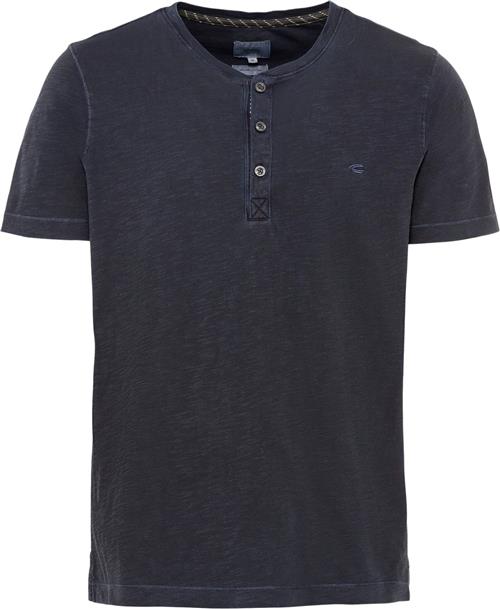 Camel Active NOS Henley Mand Night Blue Kortærmede T-shirts Str S - Bomuld hos Magasin