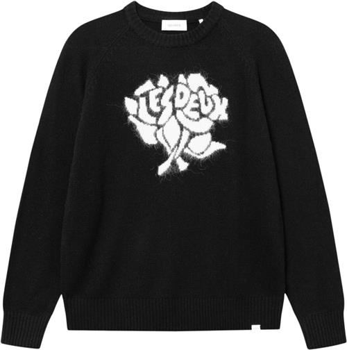 Les Deux Felipe Knit Mand Black/ivory Sweaters Str S - hos Magasin