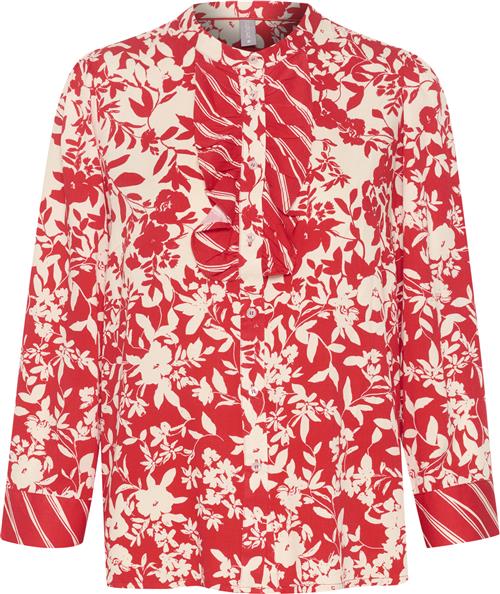 Culture Cumay Shirt Kvinde Red Flower Mix Langærmede Bluser Str S - hos Magasin