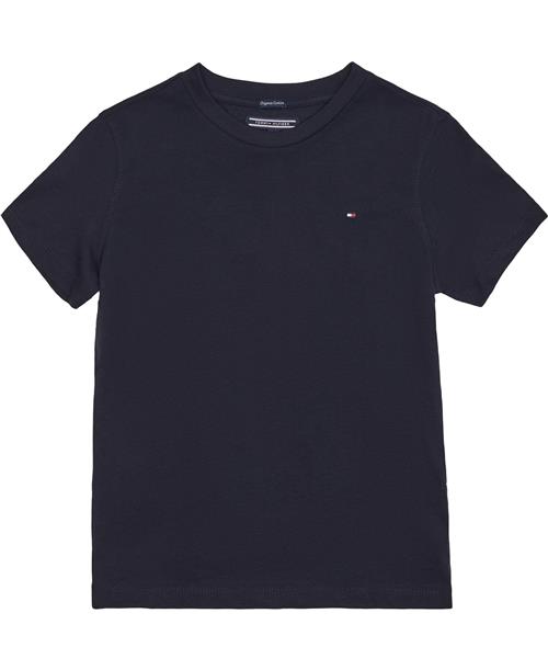 Se Tommy Hilfiger Tshirt Str 12 år / 152 cm - Blå Kortærmede T-shirts Bomuld hos Magasin ved Magasin