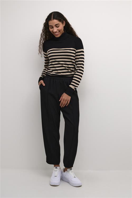 Kaffe Kasigna Cropped Pants Kvinde Black Deep Bukser Med Lige Ben Str 42 - hos Magasin