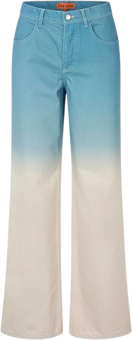 Stine Goya Sgjoelle, 1998 Denim Kvinde Ocean Hue Wide Jeans Str 29 Denim - hos Magasin