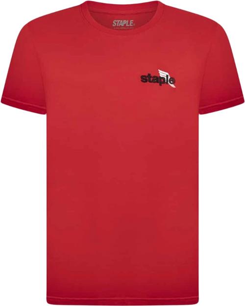 Staple x TAF Staple X TAF Circle Logo TEE Mand Red Kortærmede T-shirts Str L - Bomuld hos Magasin