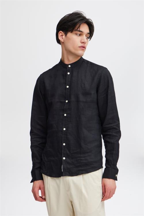 Casual Friday Cfanton BD LS Linen Shirt Mand Black Beauty Langærmede Skjorter Regular Fit Str M - hos Magasin