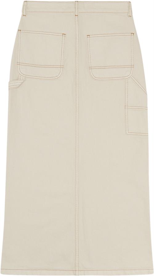 Woodbird Wbpander Denim Skirt Kvinde Off White Midi Nederdele Str XS Denim - hos Magasin