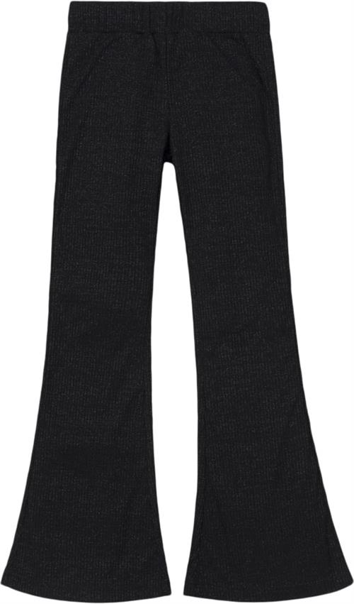 The New Tningeborg Flared Pants Str 110-116 cm/5-6 år - Black Beauty Bukser Polyester hos Magasin