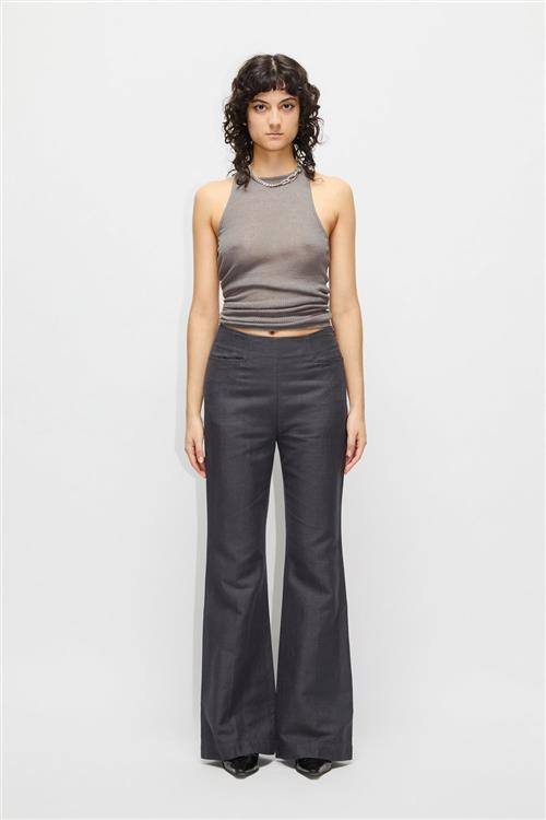 Hope JOY Trousers Kvinde Dark Grey Hørbukser Str 34 - hos Magasin