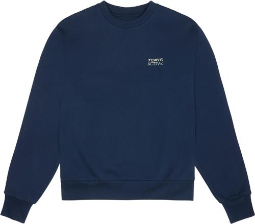 Se 7 Days Active Organic Fitted Crewneck Kvinde 333 Pageant Blue Sweatshirts Str S - hos Magasin ved Magasin