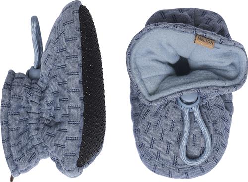 Se Melton Textile Slippers w. Structure Blue Denim Hjemmesko Str 20/21 - Polyester hos Magasin ved Magasin