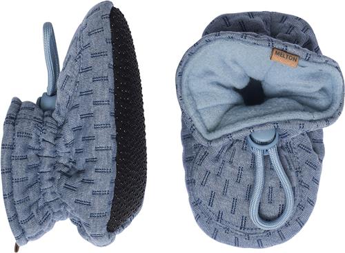 Se Melton Textile Slippers w. Structure Blue Denim Hjemmesko Str 18/19 - Polyester hos Magasin ved Magasin