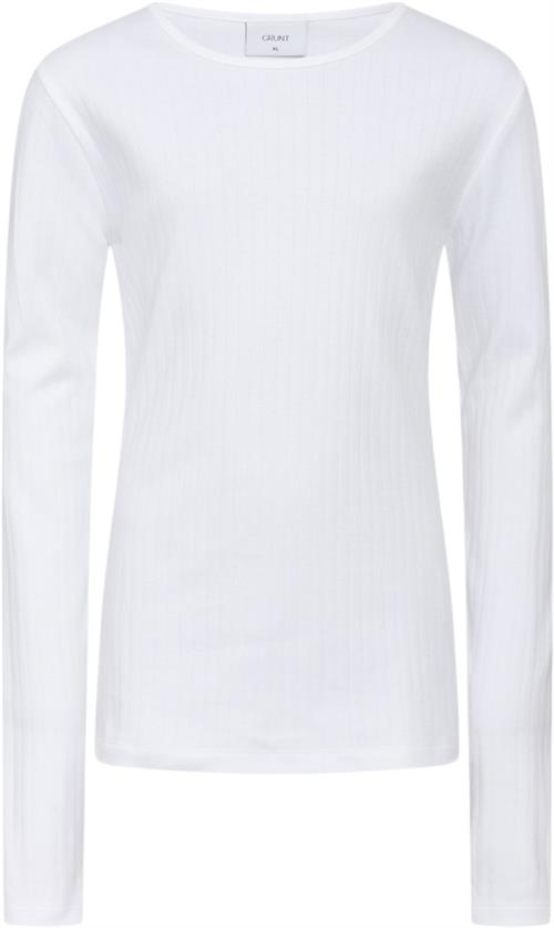 Grunt Dopim Top LS Str S/10Y - White Langærmede T-shirts hos Magasin