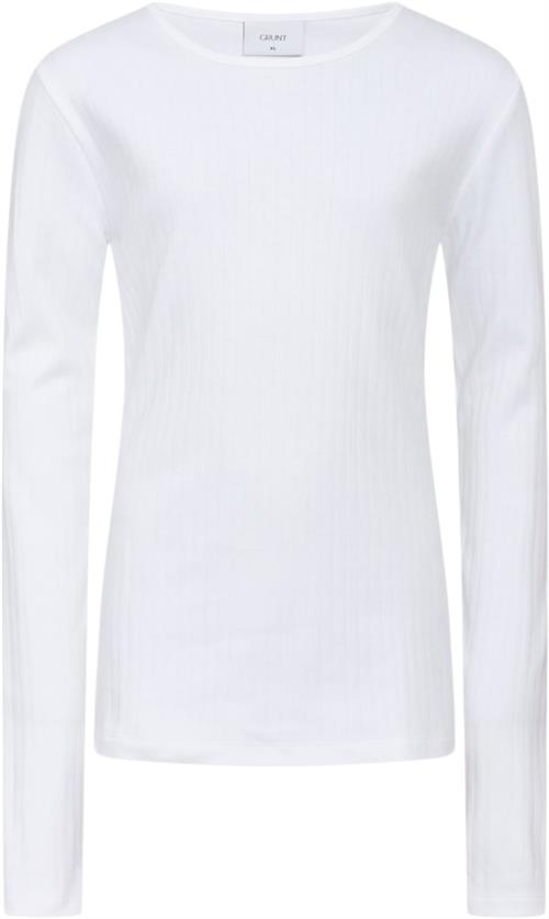 Se Grunt Dopim Top LS Str XS/8Y - White Langærmede T-shirts hos Magasin ved Magasin