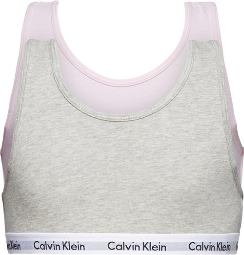 Calvin Klein Calvin Klein 2pack Bralette Str 10-12 år - Grå Bralette Elastan hos Magasin