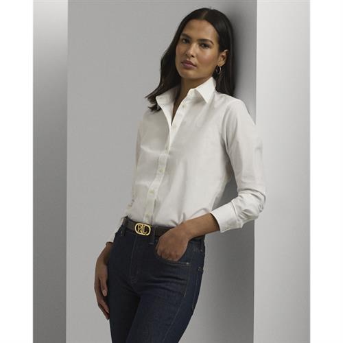 Lauren Ralph Lauren Noiron Button-down Shirt Kvinde Hvid Langærmede Skjorter Str XS - hos Magasin