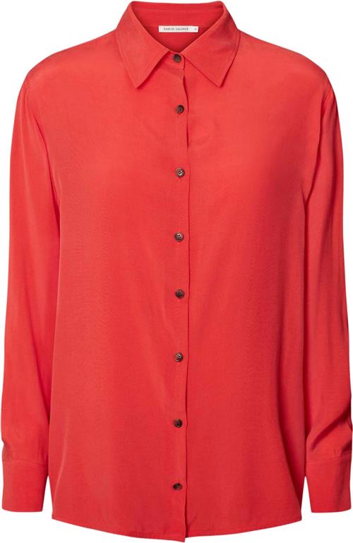 Rabens Saloner Sandwashed Men's Shirt Rosali Kvinde Red Toppe Str S - hos Magasin