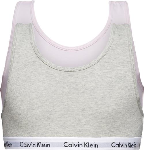 Calvin Klein Calvin Klein 2pack Bralette Str 6-7 år - Grå Bralette Elastan hos Magasin