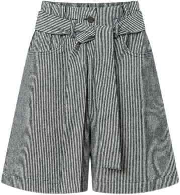 Nué Notes Andreas Shorts Kvinde Hickory Navy Stripe Bermudashorts Str 34 - hos Magasin