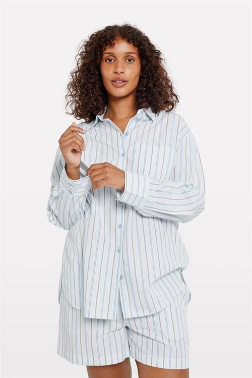 Envii Enwebster LS Shirt ST 7119 Kvinde Clear Bungee Stripe Langærmede Skjorter Str S - hos Magasin