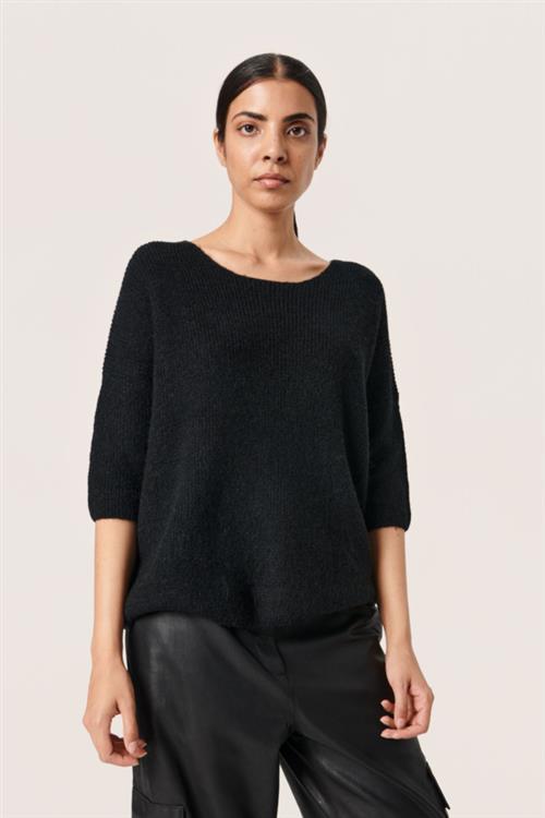 Se Soaked in Luxury Sltuesday Jumper Kvinde Black Sweaters Casual Fit Str S - hos Magasin ved Magasin