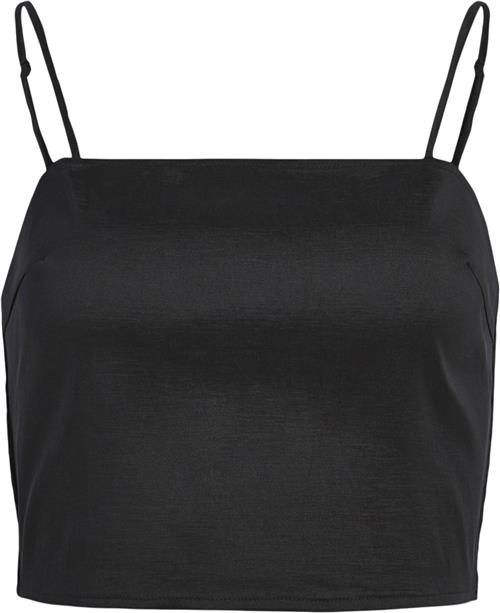 Se Object Objanya Corsage Crop TOP A VIP 23 Kvinde Black Tanktoppe Slim Fit Str 40 - hos Magasin ved Magasin