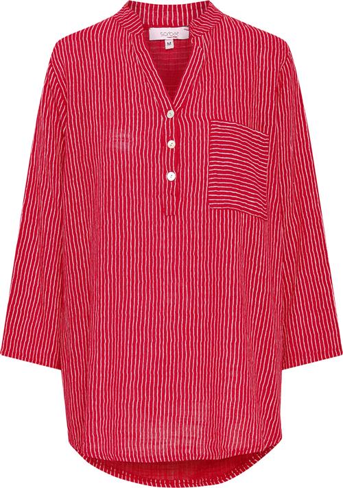 Se Sorbet Sbalexa Stribe Blouse Kvinde Ribbon Red Langærmede Bluser Str XL - hos Magasin ved Magasin