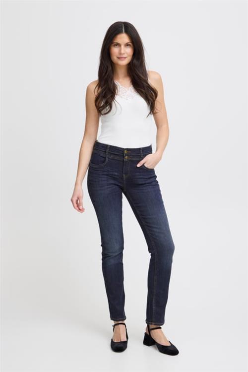 Fransa Zomal 2 Jeans Denim Kvinde (Noos) Indigo Blue Denim Skinny Jeans Regular Fit Str 40 Denim - hos Magasin