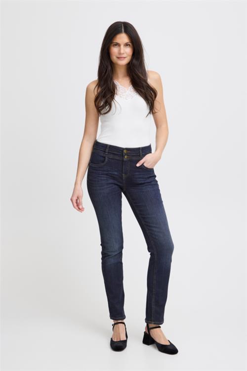 Se Fransa Zomal 2 Jeans Denim Kvinde (Noos) Indigo Blue Denim Skinny Jeans Regular Fit Str 42 Denim - hos Magasin ved Magasin