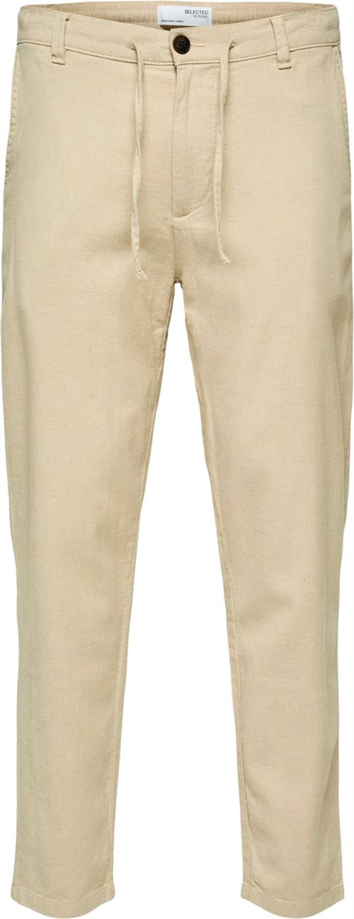 Se Selected Homme Slhslimtapebrody 172 Linen Pants N Mand Incense/mixed W. Oatmeal Chinos Str XXL - hos Magasin ved Magasin