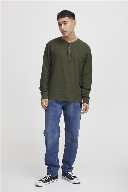 Se Blend Bhnoble Tee Noos Mand Dusty Olive Langærmede T-shirts Regular Fit Str S - hos Magasin ved Magasin