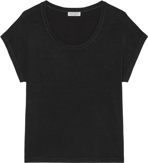 Marc O’Polo Tshirt, Short Sleeve, Deep Round n Kvinde Black Kortærmede T-shirts Str L - hos Magasin