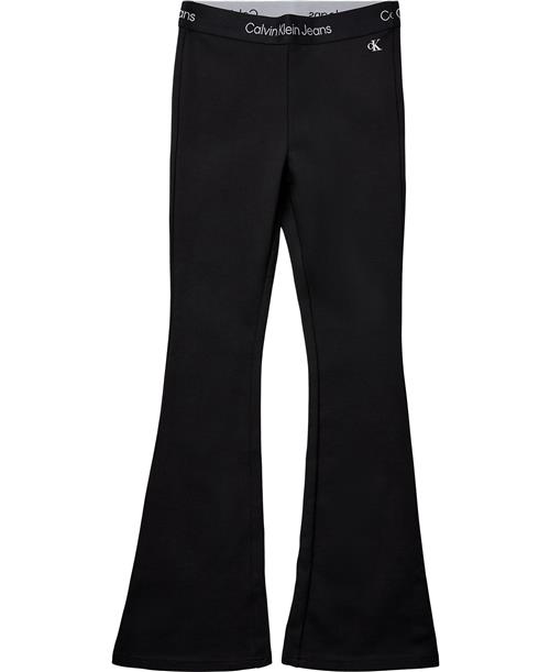 Calvin Klein Flare Trousers With Logo Str 14 år - Beh Bukser Viskose hos Magasin