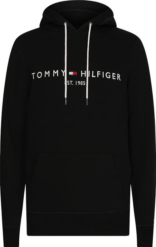 Se Tommy Hilfiger Core Tommy Logo Hoody Mand Jet Black Hoodies Str XXL - Bomuld hos Magasin ved Magasin