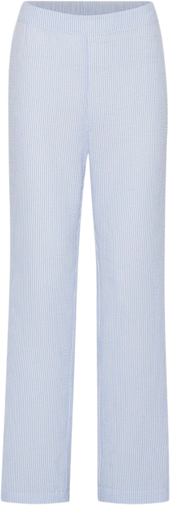 Se A-VIEW Sonja Pant Kvinde Blue/white Bukser Med Lige Ben Loose Fit Str 42 - hos Magasin ved Magasin